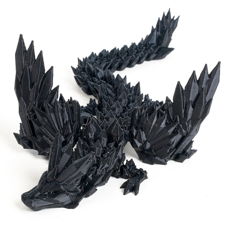 3D-Printed Articulated Crystal Dragon