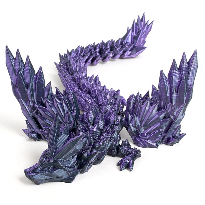 3D-Printed Articulated Crystal Dragon
