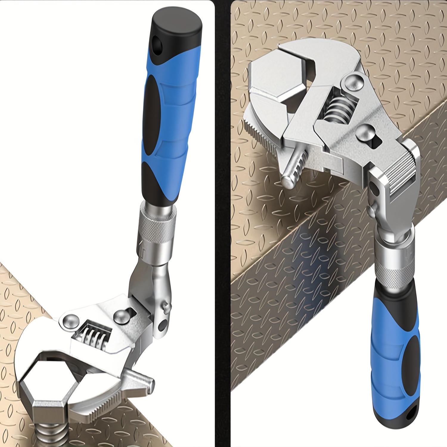 Multi-Angle Adjustable Wrench Tool – Flexible 180° Head, Extendable Handle for Home & Auto Repair