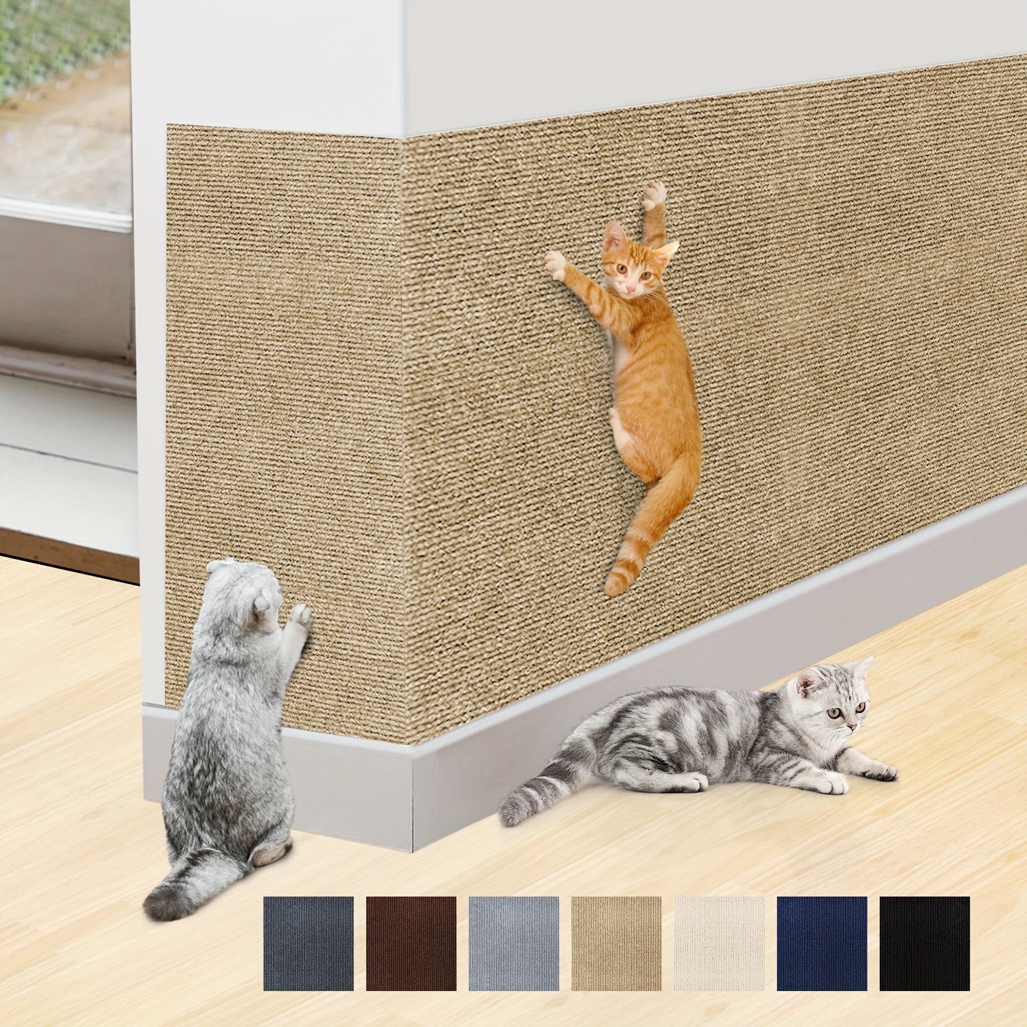 New Cat Scratching Mat Sticker