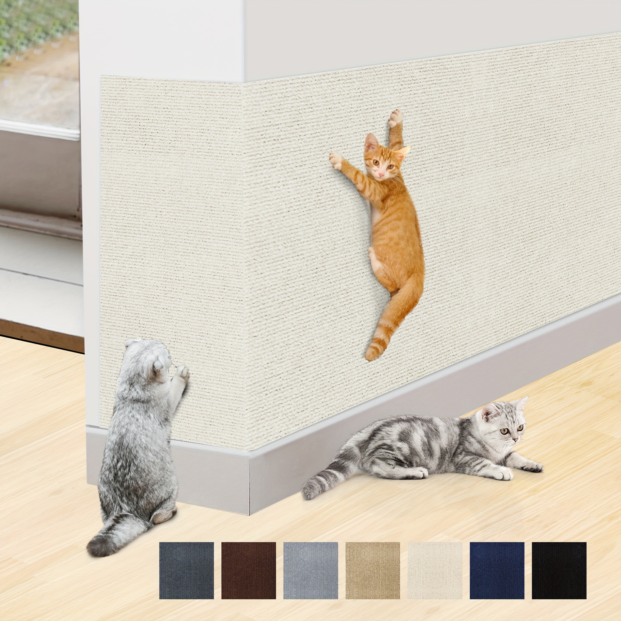 New Cat Scratching Mat Sticker
