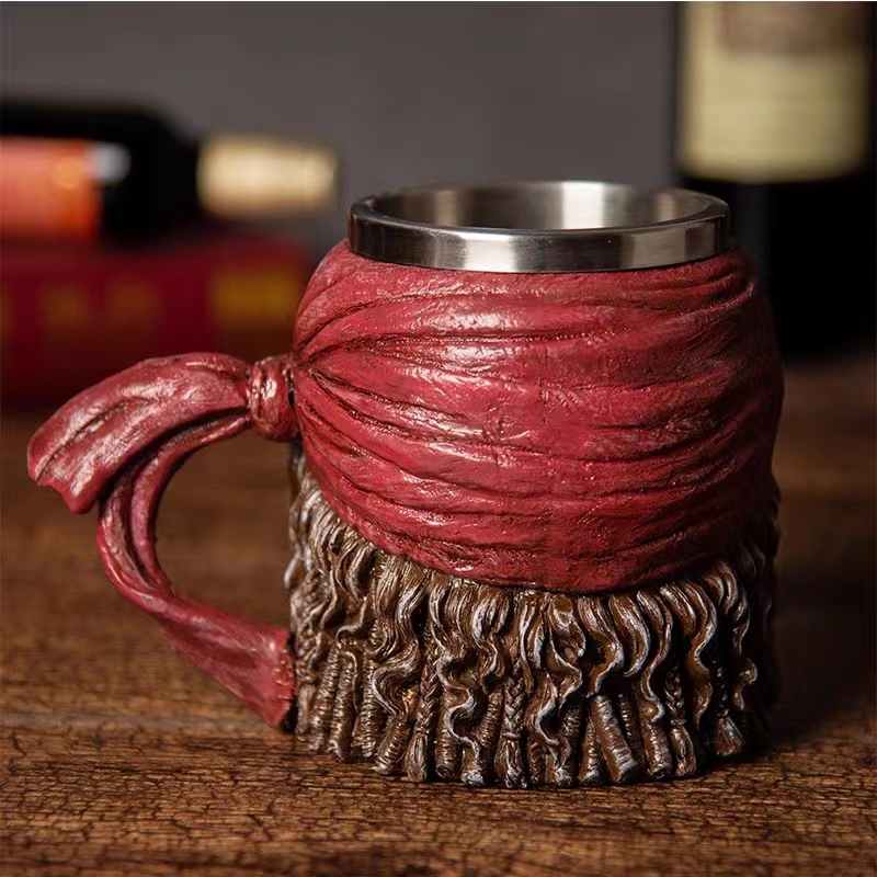 Viking Horned Demon Skull mug