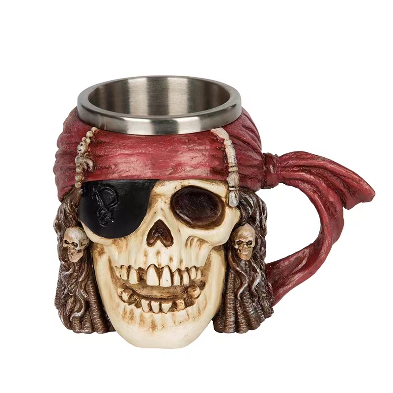 Viking Horned Demon Skull mug