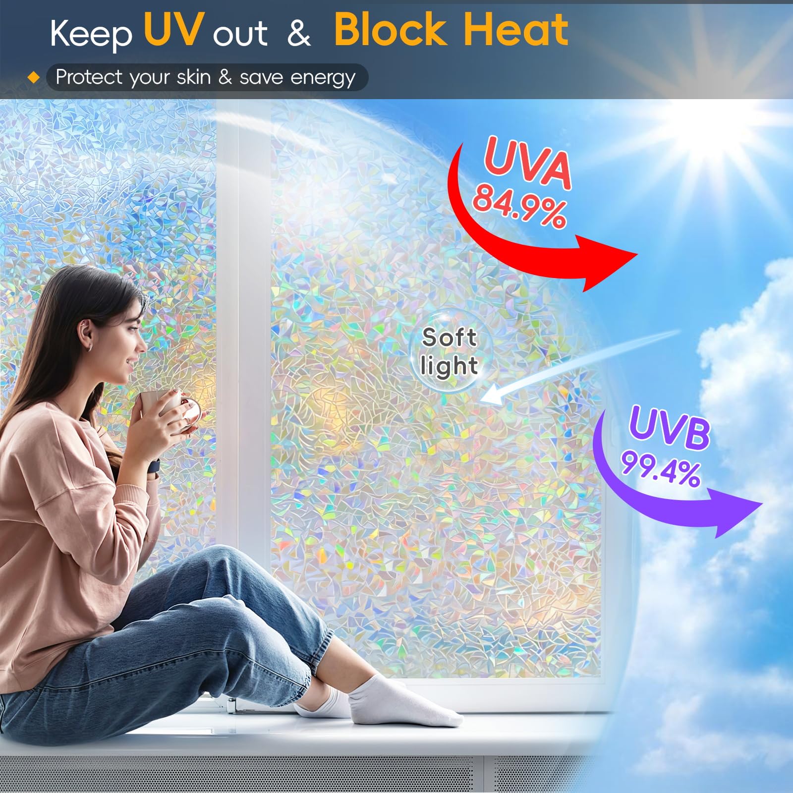 Sun Catcher-Rainbow Static Window Sticker