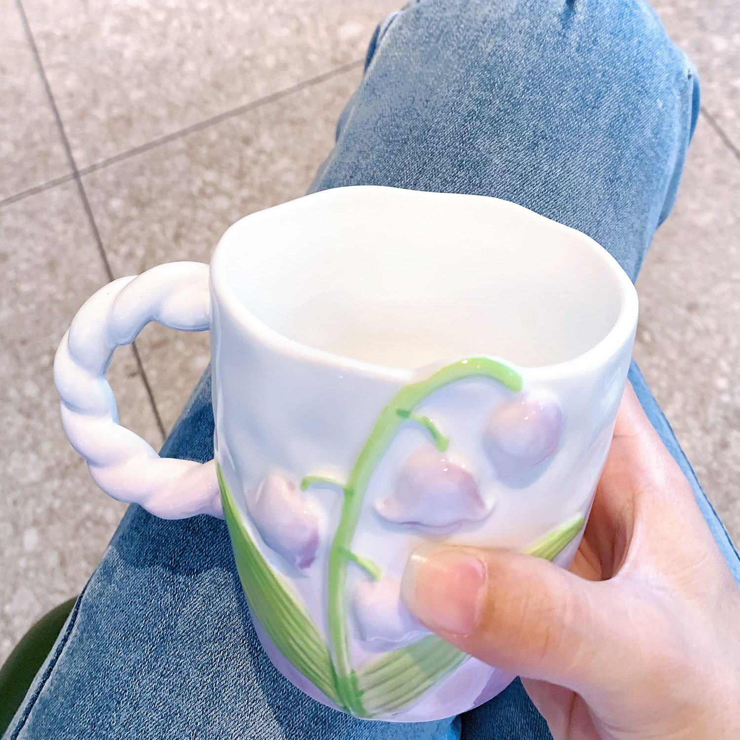 3D Handmade Bell Orchid Mug