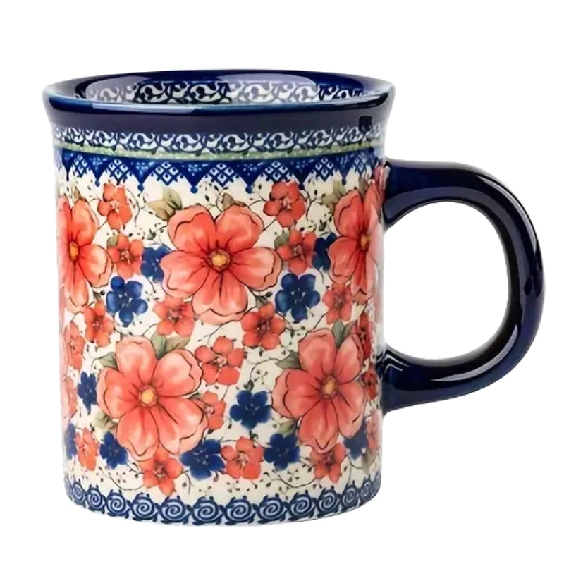 Hand-Painted Floral Ceramic Coffee Mug