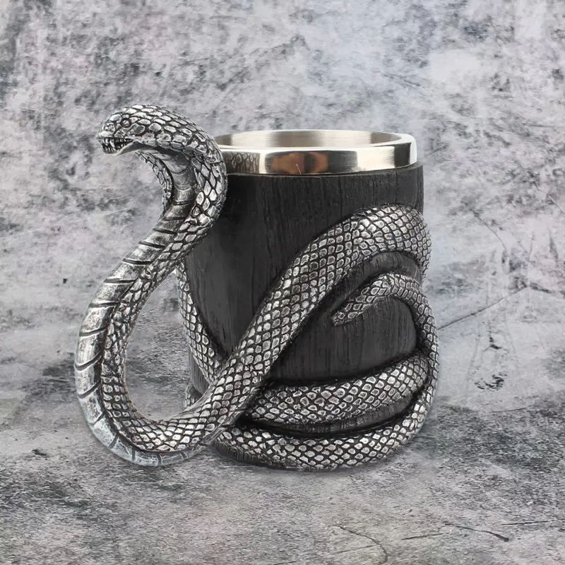 Stainless Steel Cobra Beer Mug