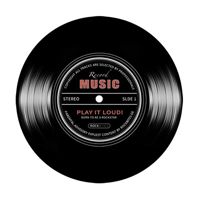 Round Vinyl Record Rug