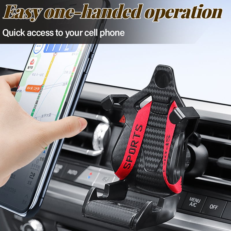 Carbon Fiber Sports Car Seat Phone Holder