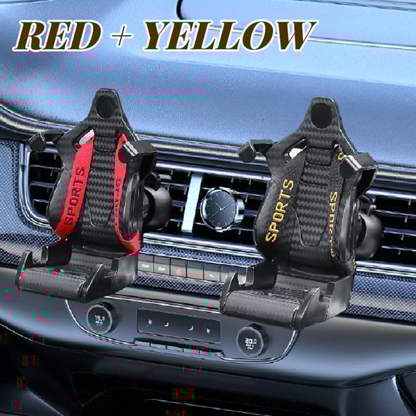 Carbon Fiber Sports Car Seat Phone Holder