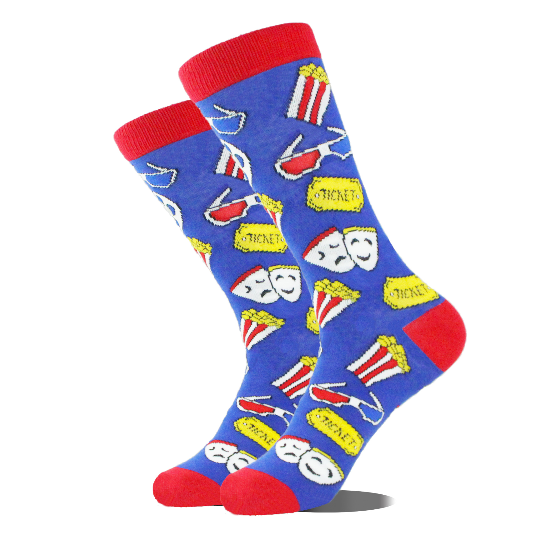 Guitar Patterned Crew Socks