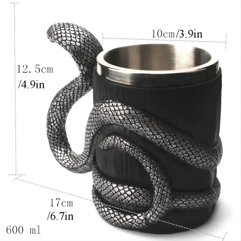 Stainless Steel Cobra Beer Mug