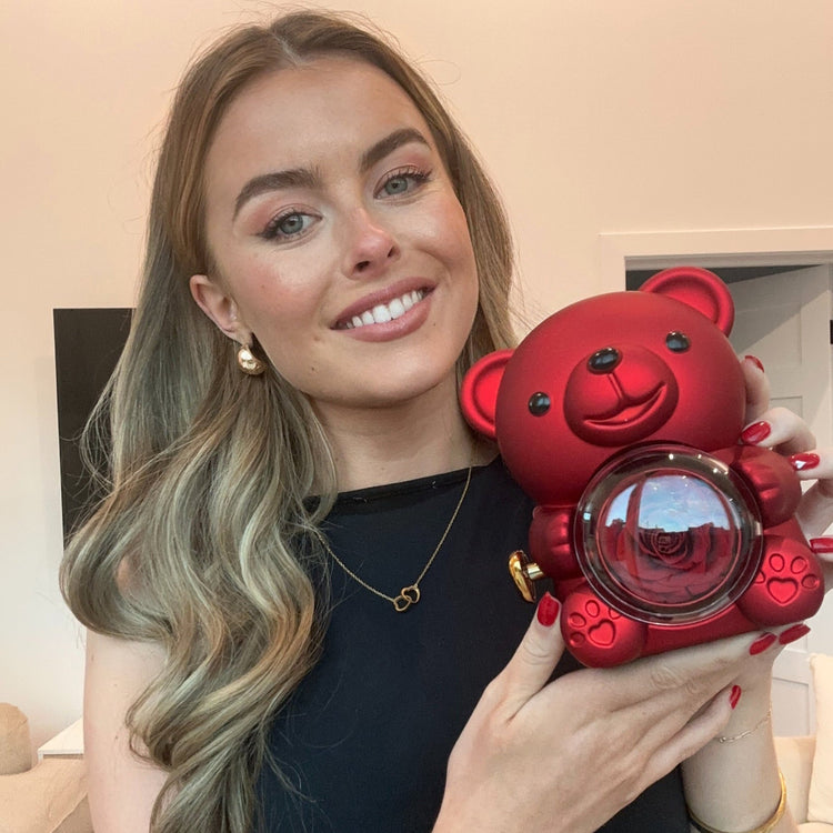 Eternal Rose Bear W/ Engraved Necklace