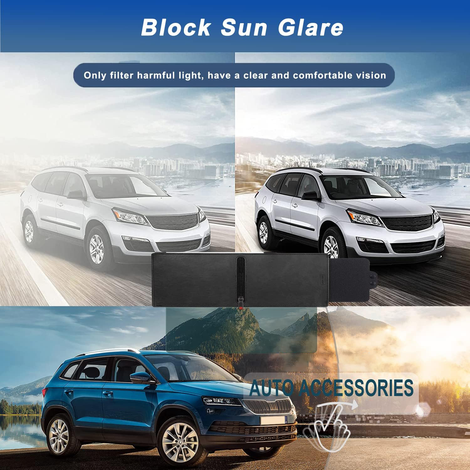 Polarized Visor with Zipper Slider