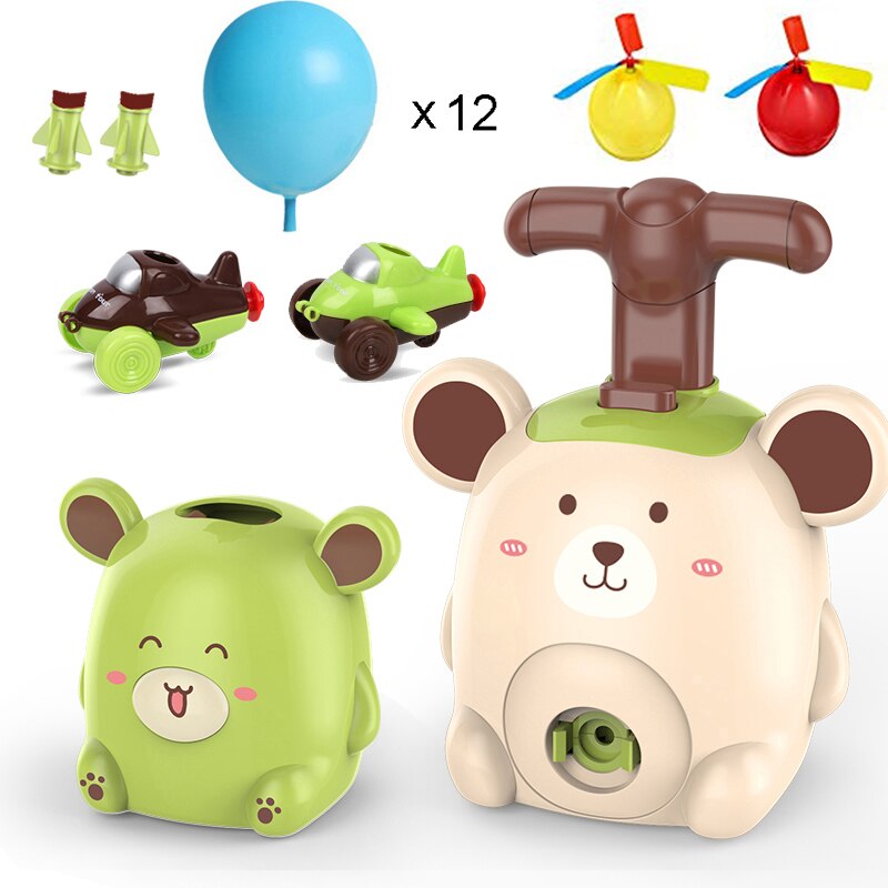 Balloon Powered Car &Rocket Launcher Toy Set ForChildren