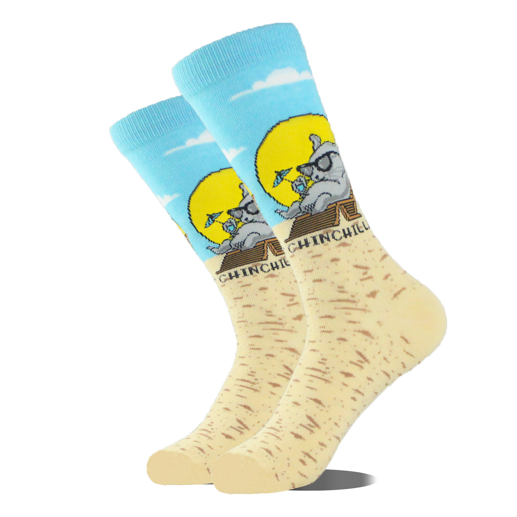 Guitar Patterned Crew Socks