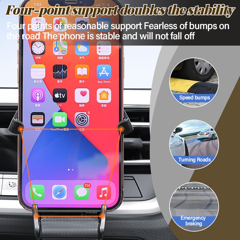 Carbon Fiber Sports Car Seat Phone Holder