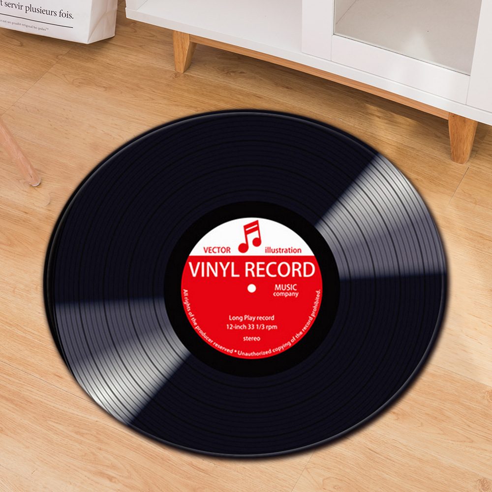 Round Vinyl Record Rug