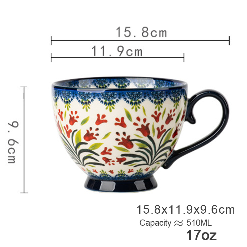 Hand Painted Floral Ceramic Set