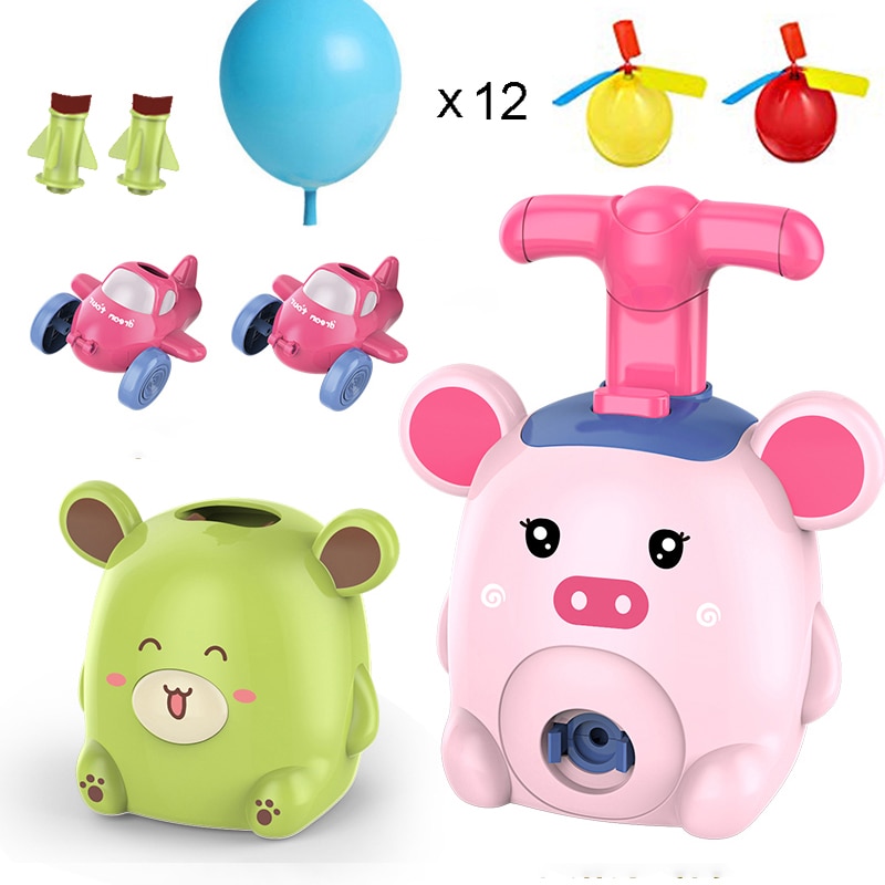 Balloon Powered Car &Rocket Launcher Toy Set ForChildren