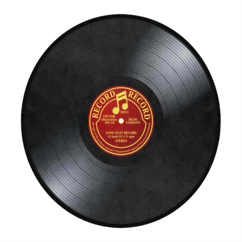 Round Vinyl Record Rug