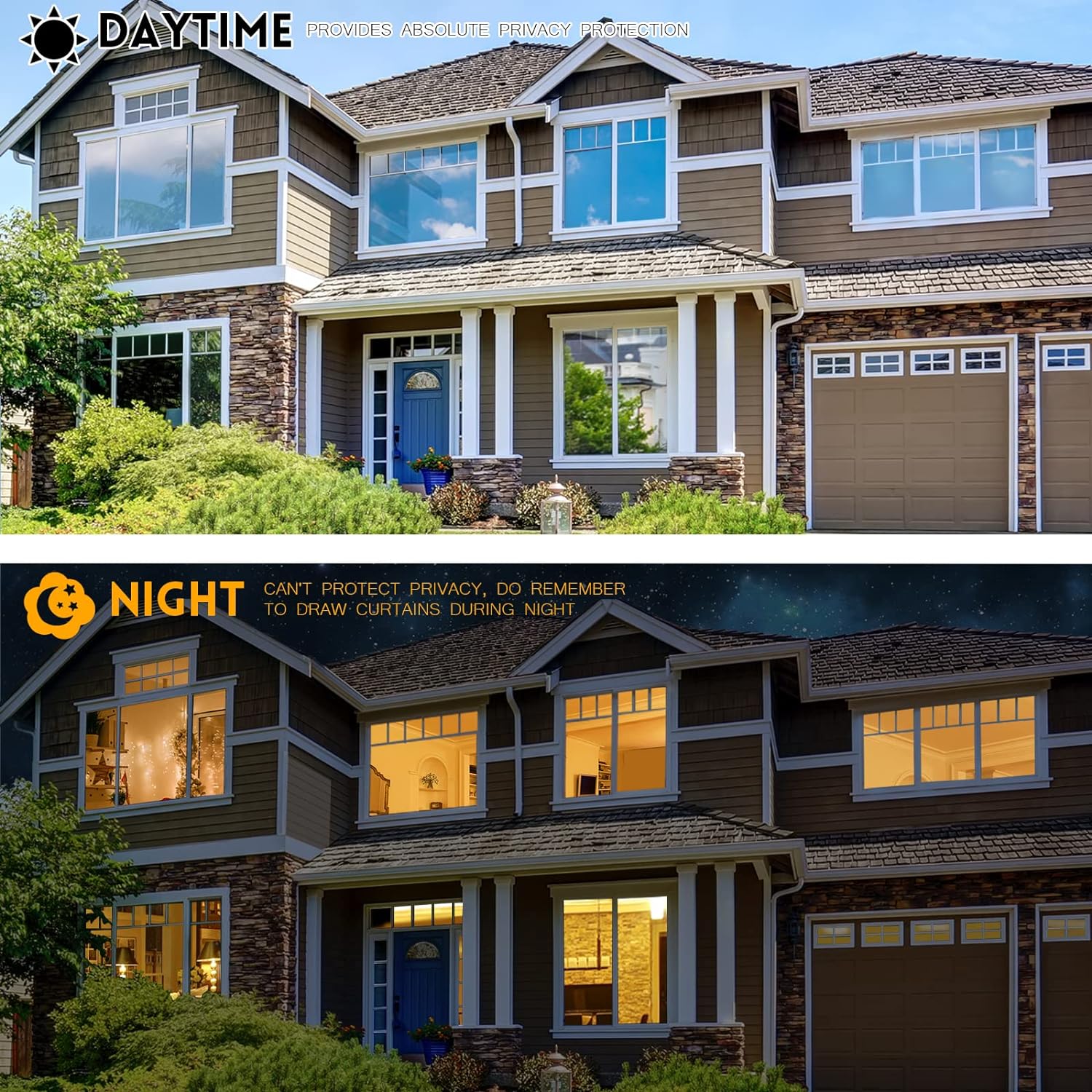 100% Privacy Sun Screen Window Film