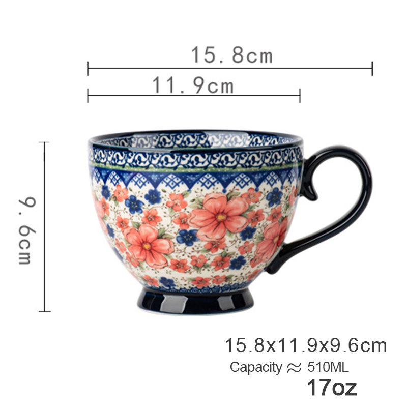 Hand Painted Floral Ceramic Set