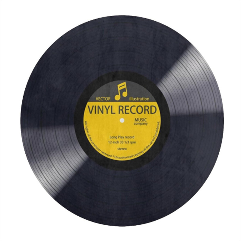 Round Vinyl Record Rug