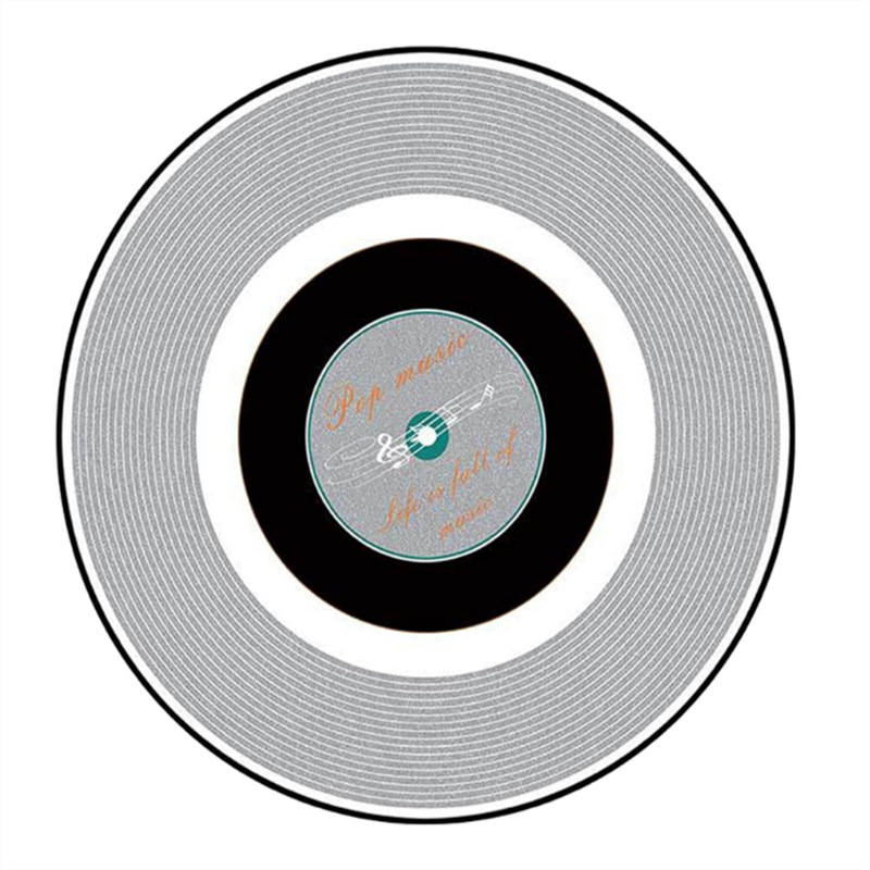 Round Vinyl Record Rug