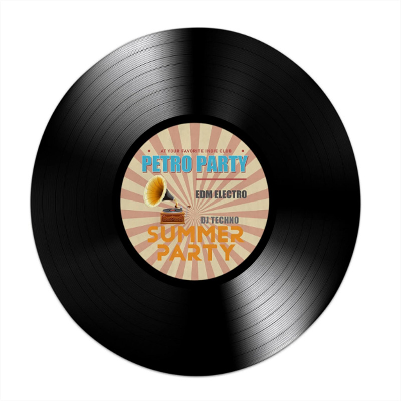 Round Vinyl Record Rug