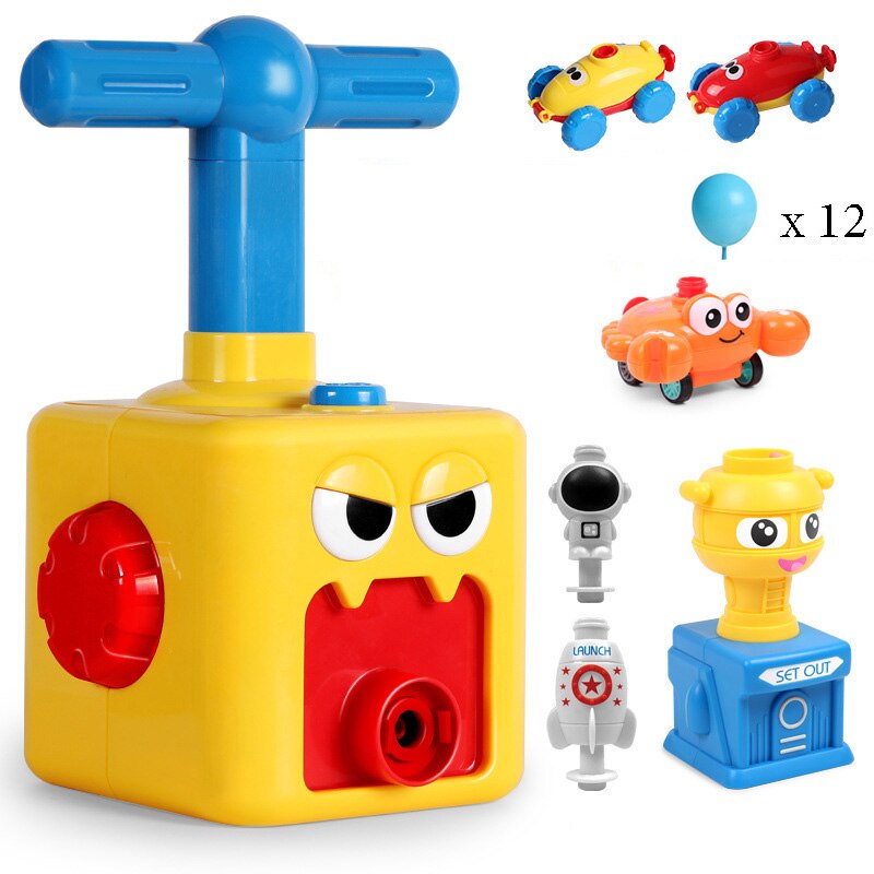 Balloon Powered Car &Rocket Launcher Toy Set ForChildren