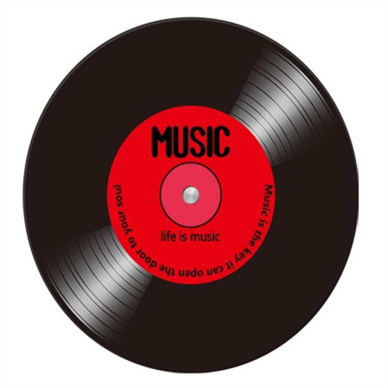 Round Vinyl Record Rug