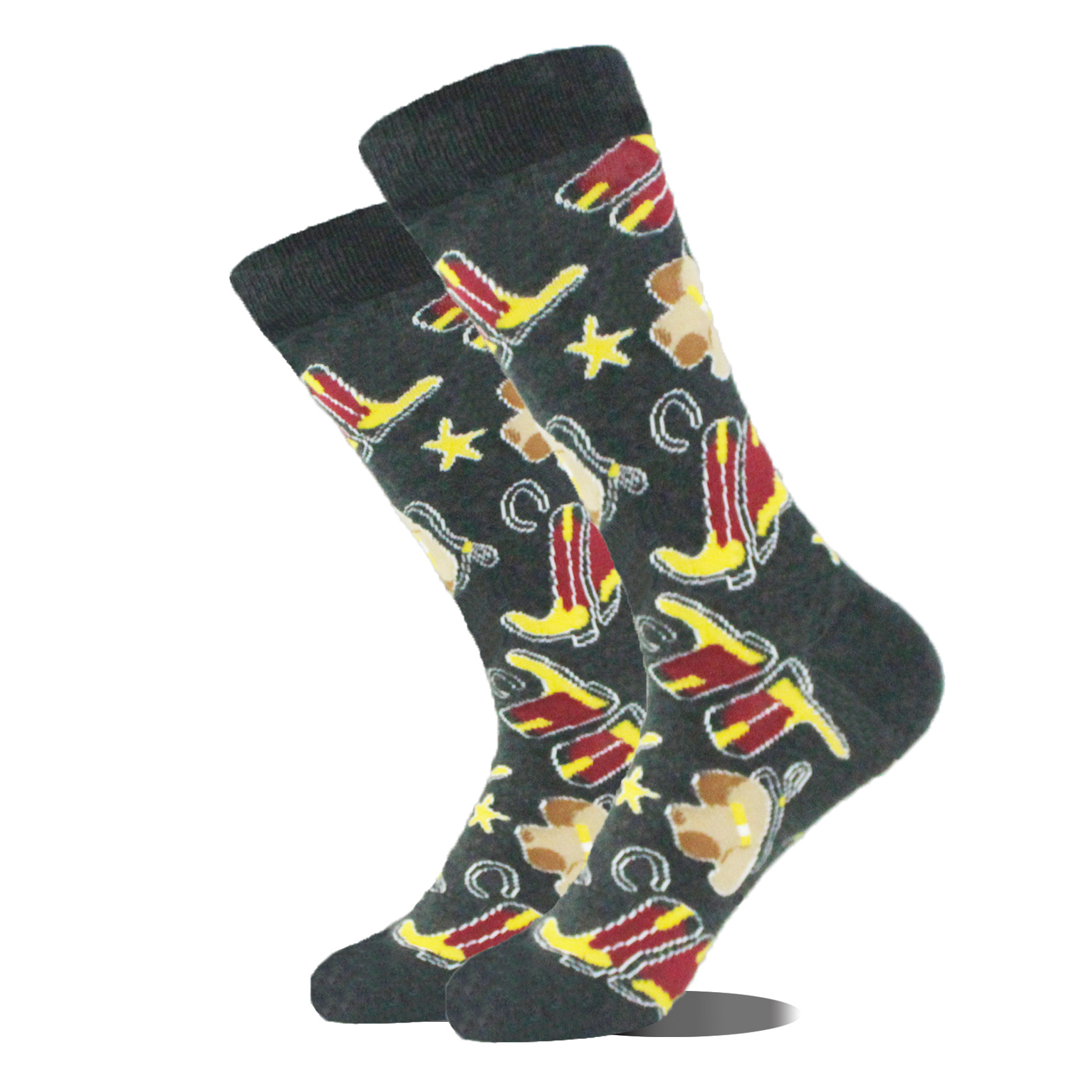 Guitar Patterned Crew Socks