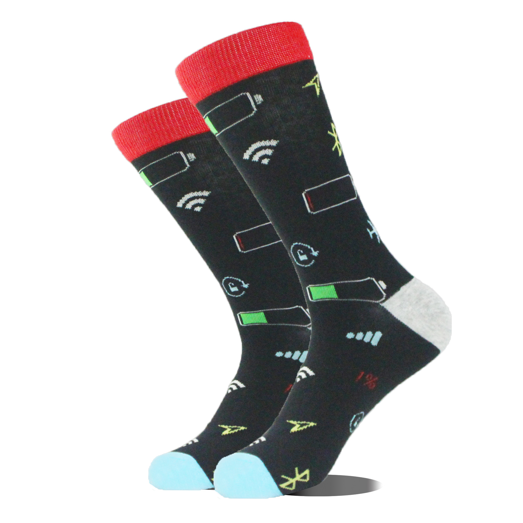 Guitar Patterned Crew Socks