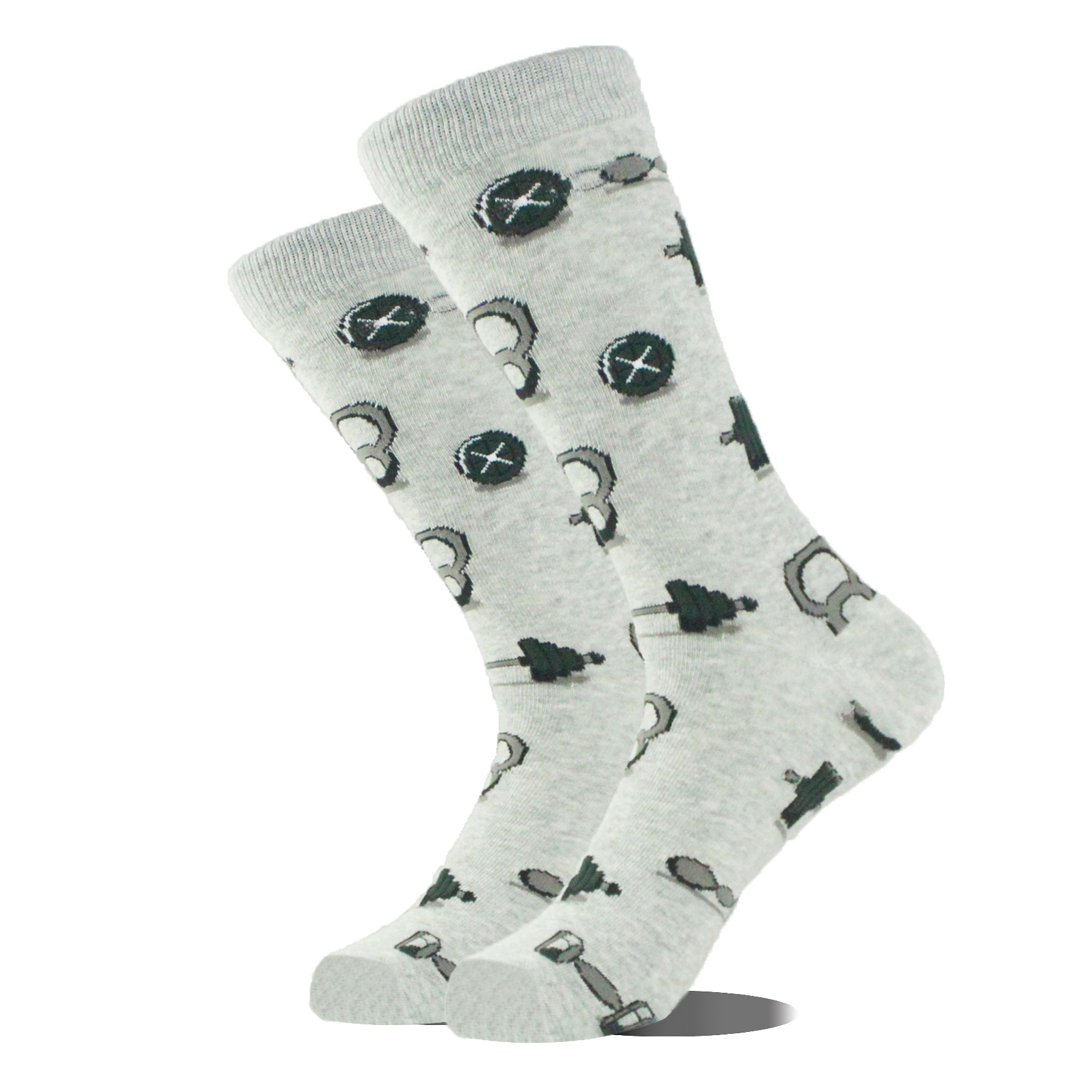 Guitar Patterned Crew Socks