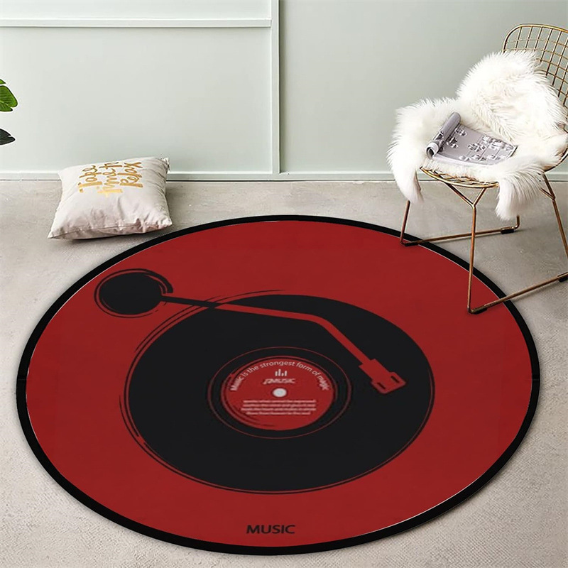Round Vinyl Record Rug