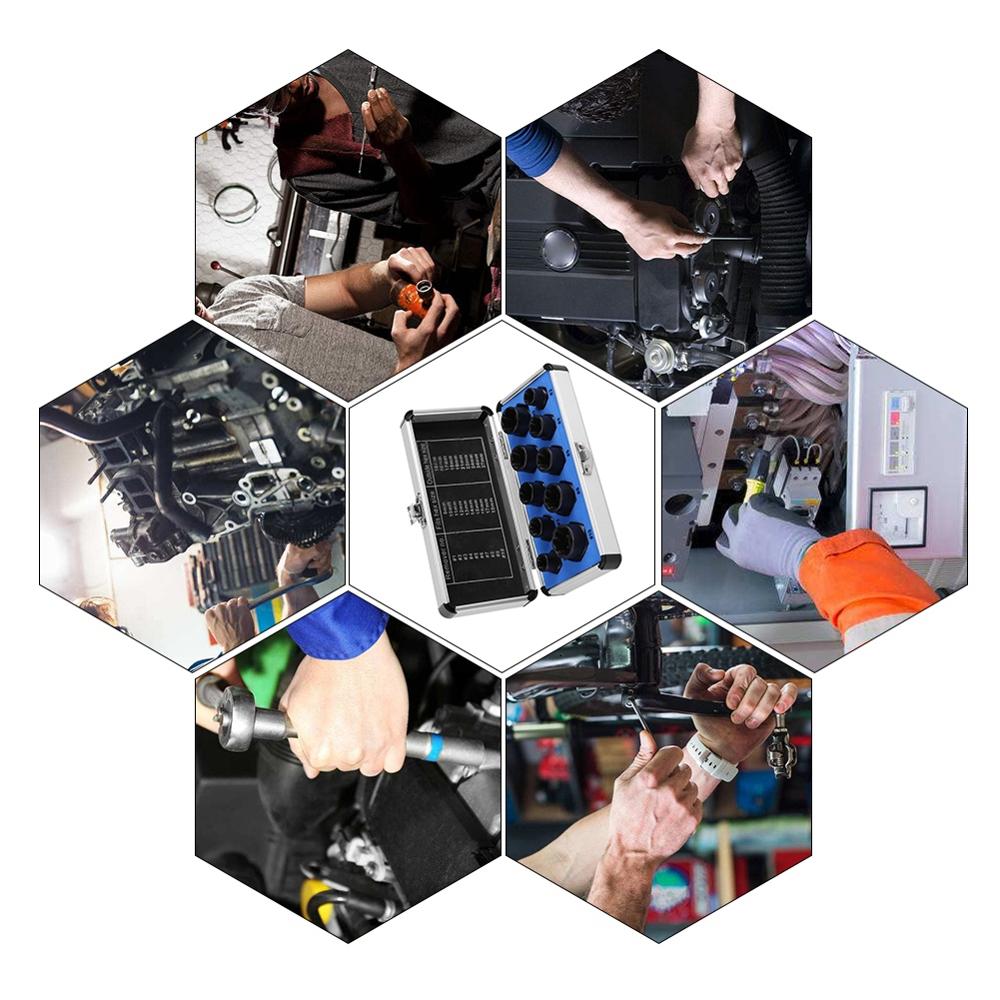 Rounded Bolt Remover - 10pcs Socket Set