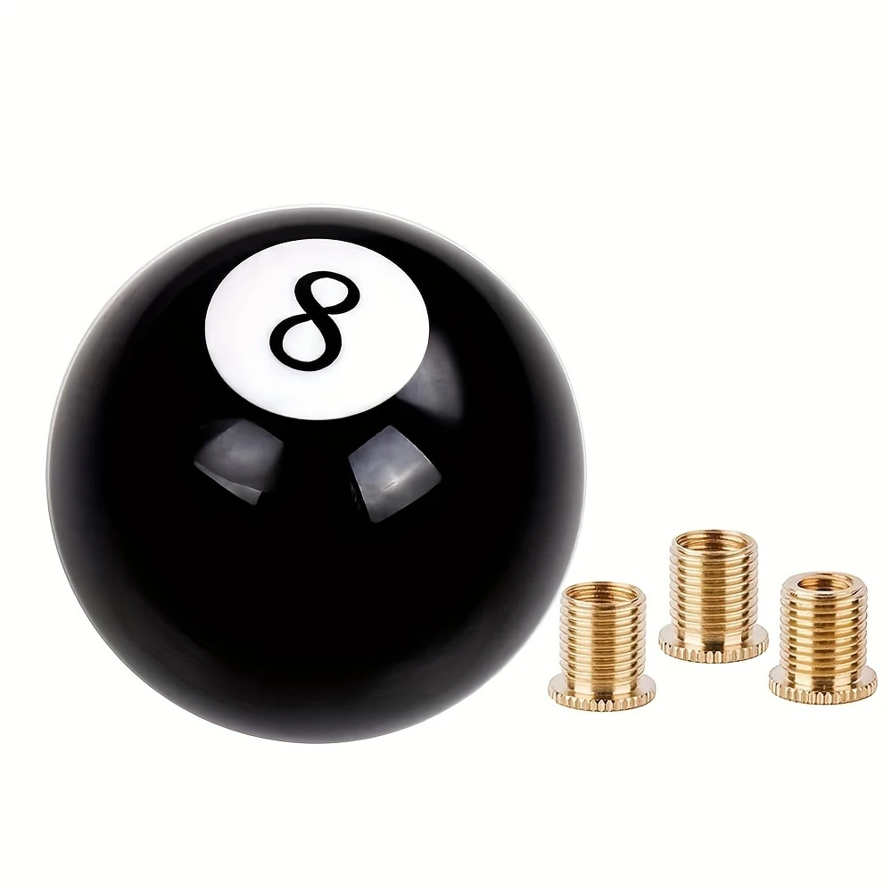 Black 8 Ball Billiard Gear Shifter Shift Knob