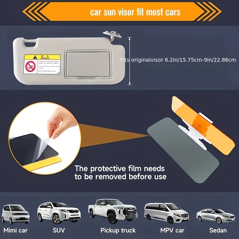 Car Visors - Anti-glare and High Beam Protection