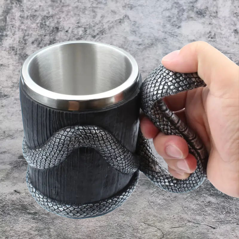 Stainless Steel Cobra Beer Mug