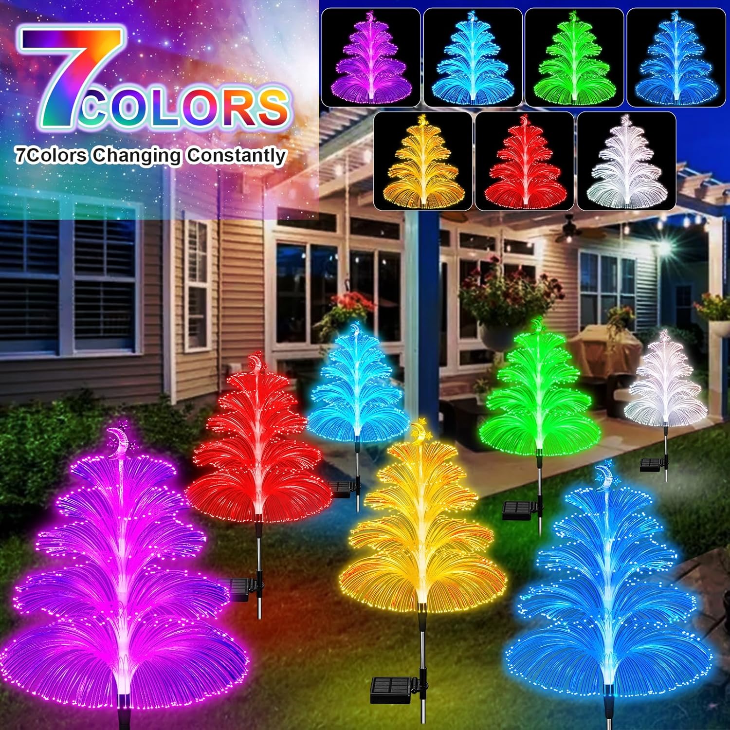 Solar Color Changing Christmas Tree Lights