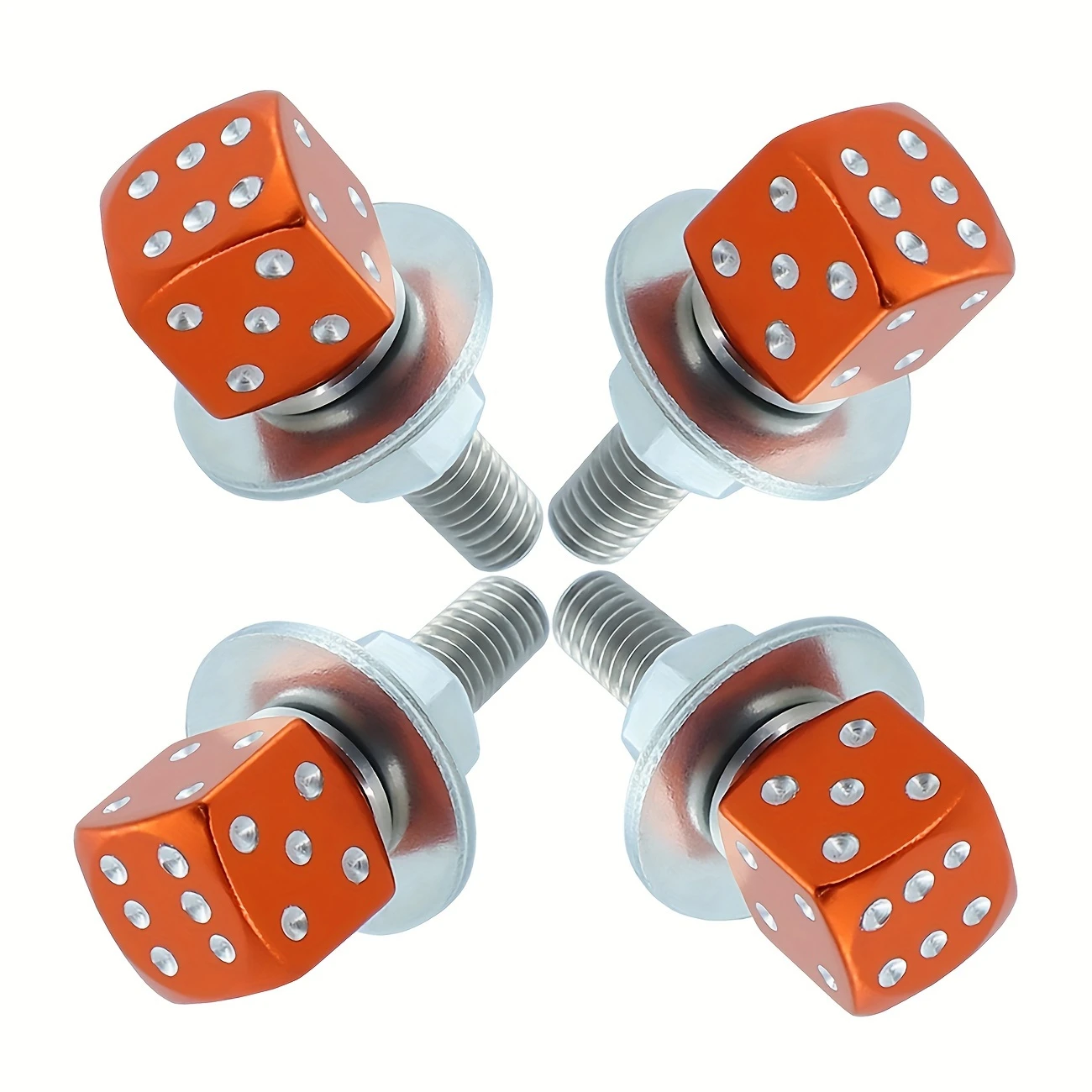 Aluminum Alloy Dice License Plate Bolts – Fits Cars, Trucks & Motorcycles