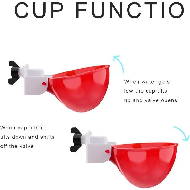Easy-Attach Poultry Watering Kit – Automatic Cups with Mounting Opener Tool