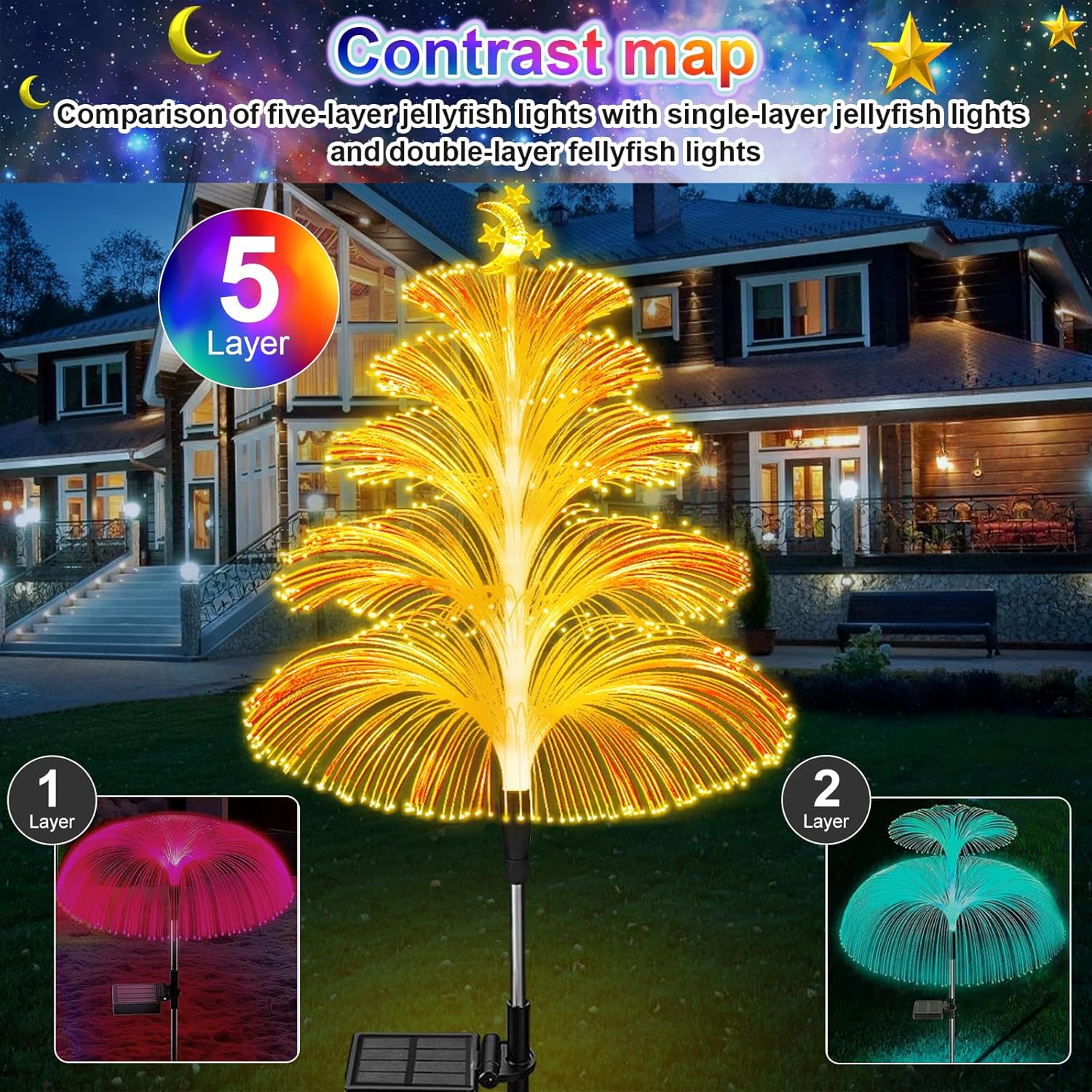 Solar Color Changing Christmas Tree Lights