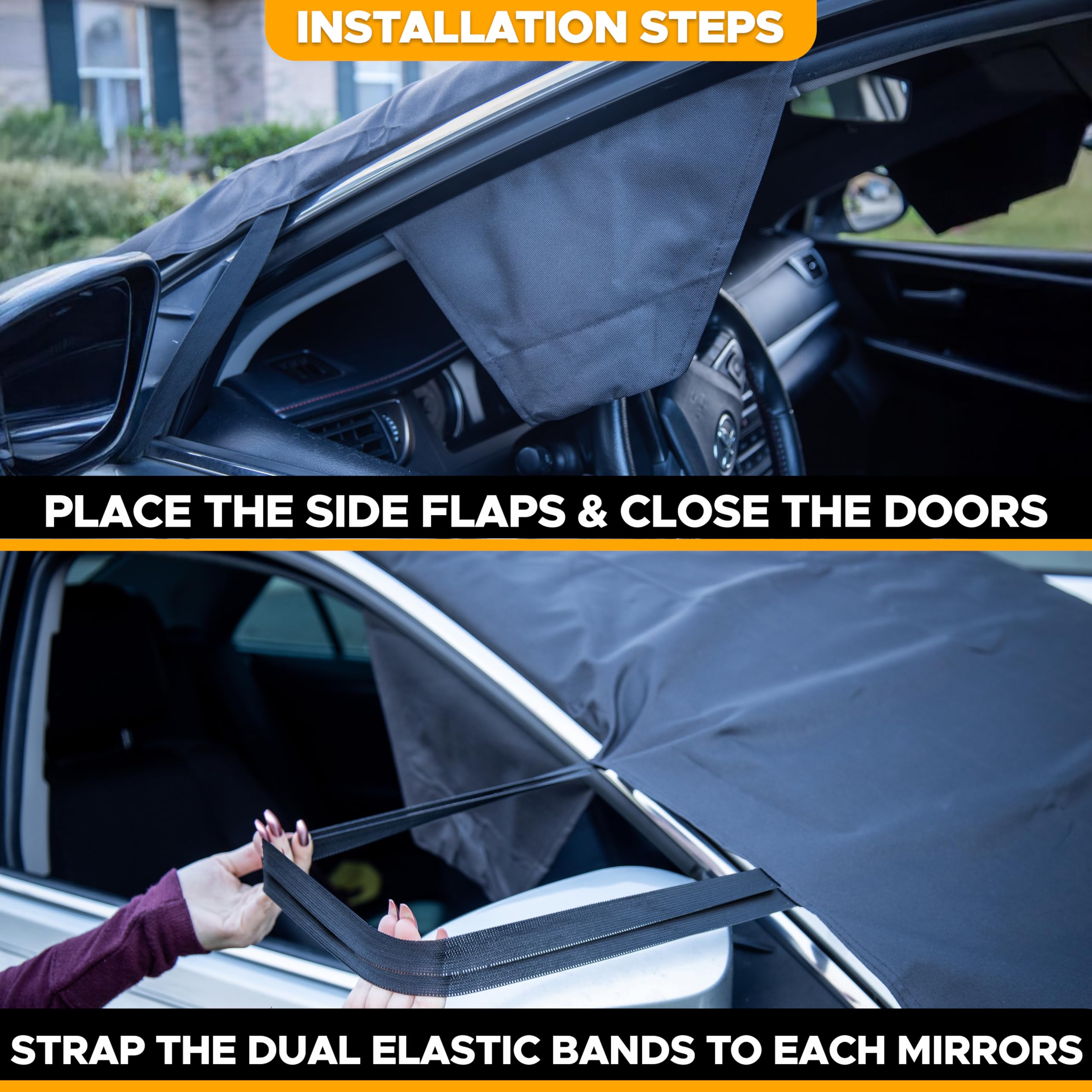 Durable 600D Oxford Cloth Ice&Snow Windshield Cover