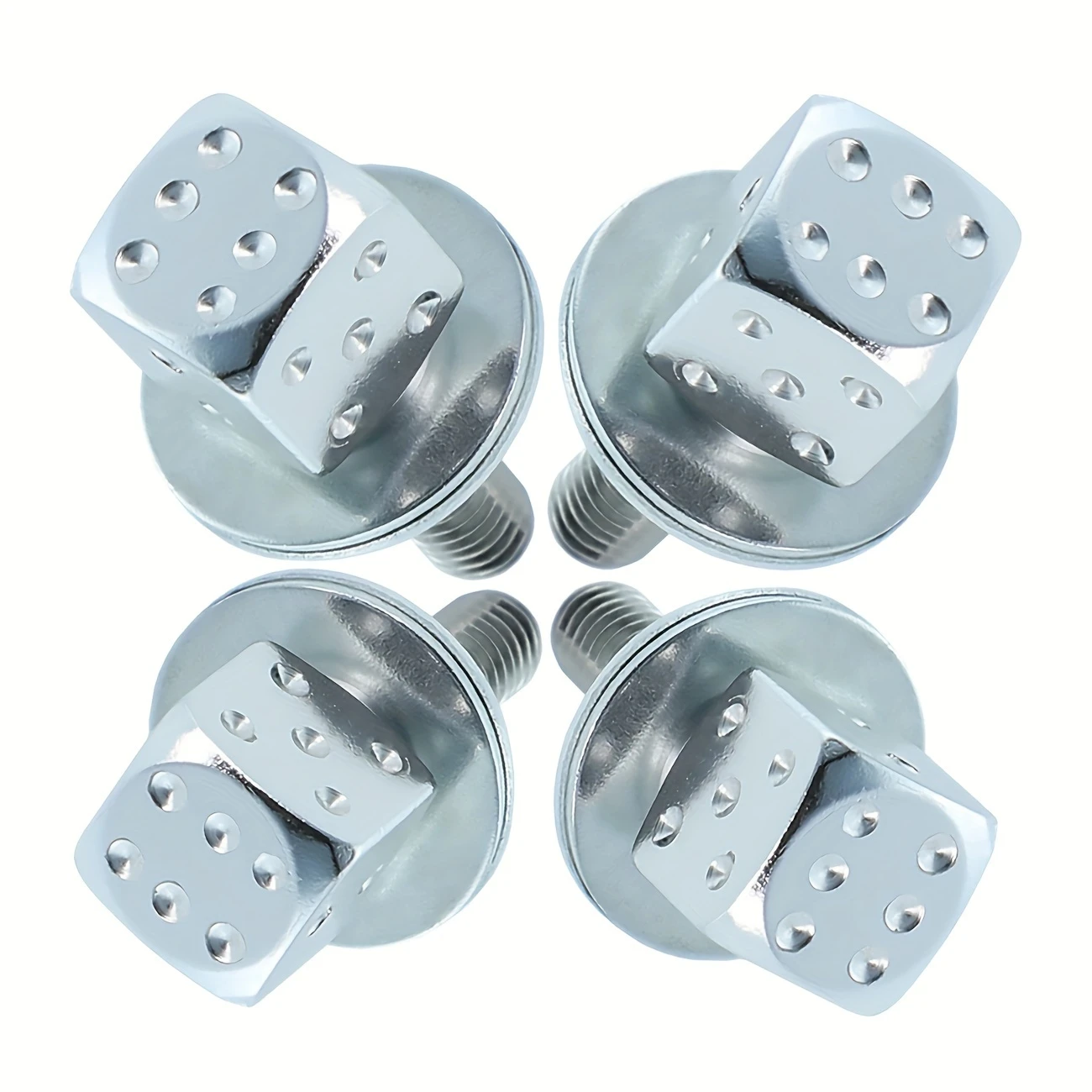 Aluminum Alloy Dice License Plate Bolts – Fits Cars, Trucks & Motorcycles