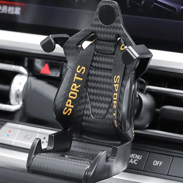 Carbon Fiber Sports Car Seat Phone Holder