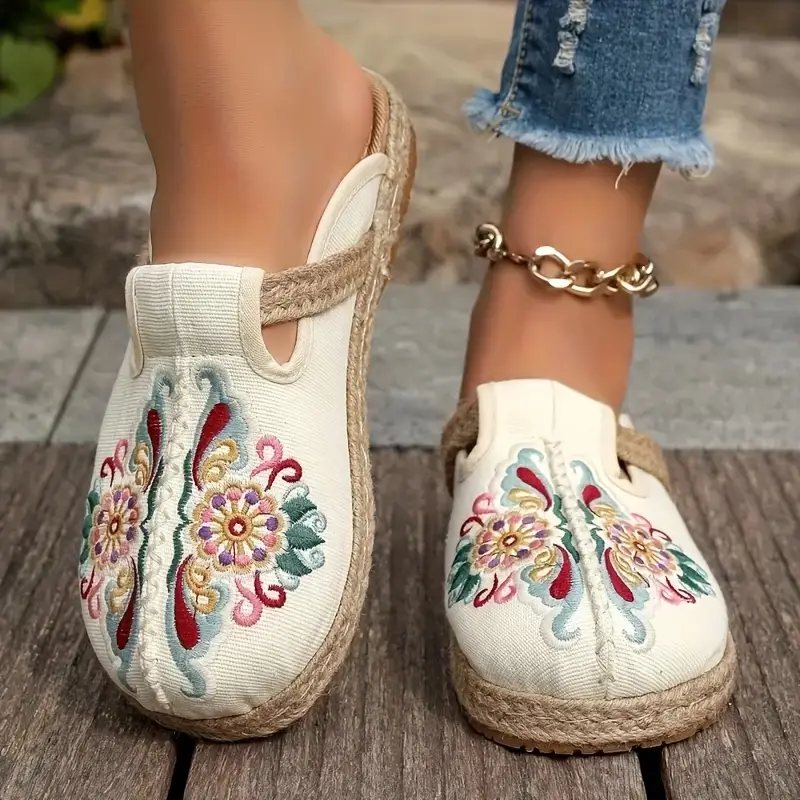 Women's Handmade Cotton Floral Mules-✈️Buy 2 Free Shipping✈️