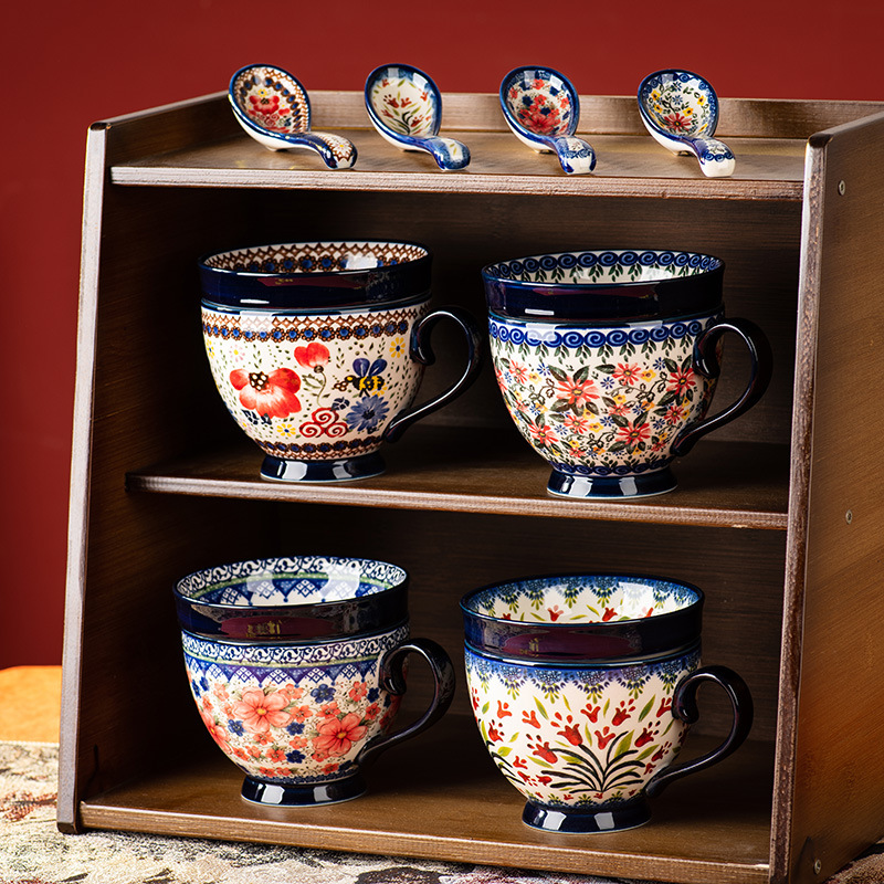 Hand Painted Floral Ceramic Set