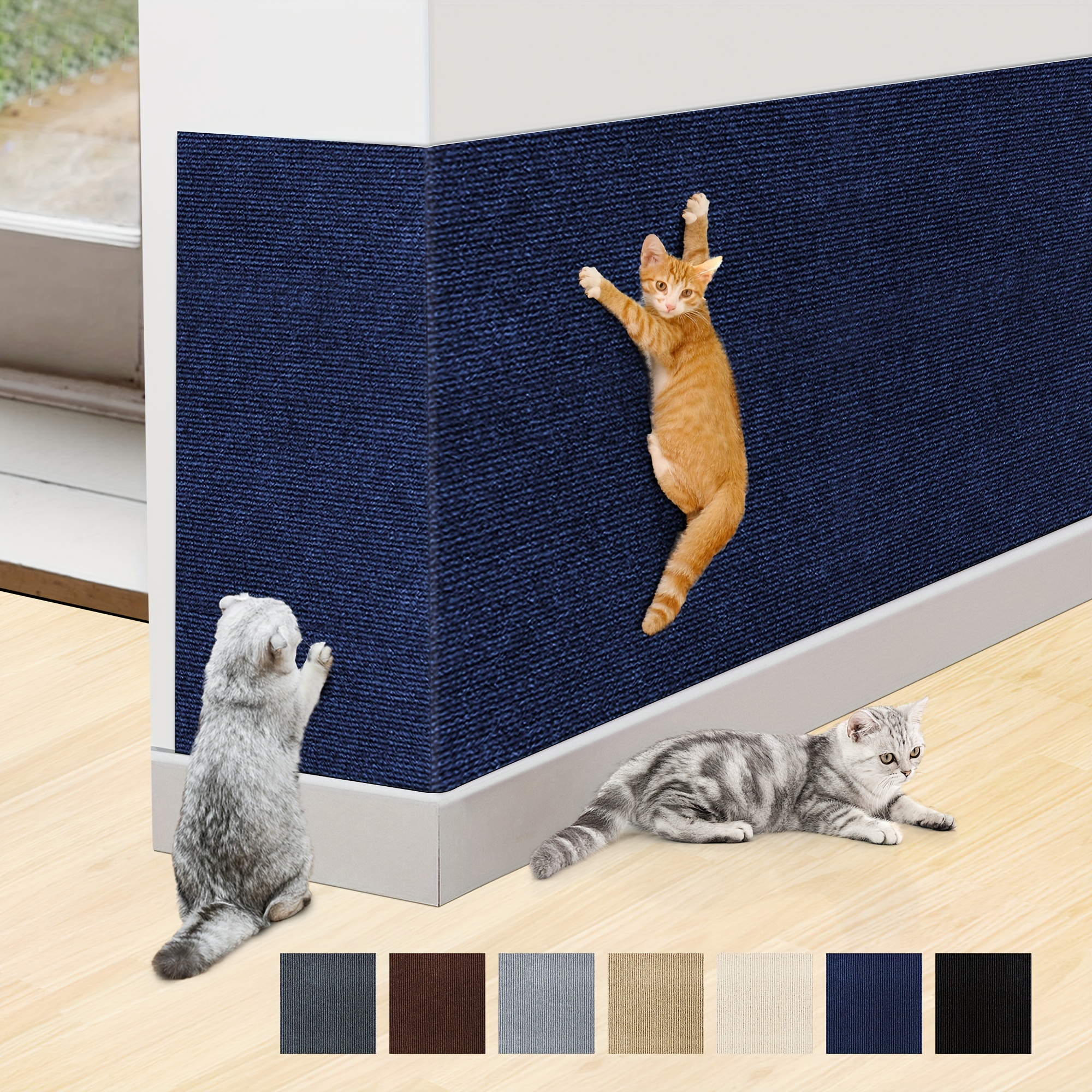 New Cat Scratching Mat Sticker